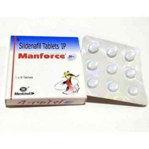 Manforce 50 mg Sildenafil Tablets