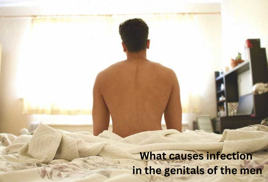 What causes infection in the genitals of the men
